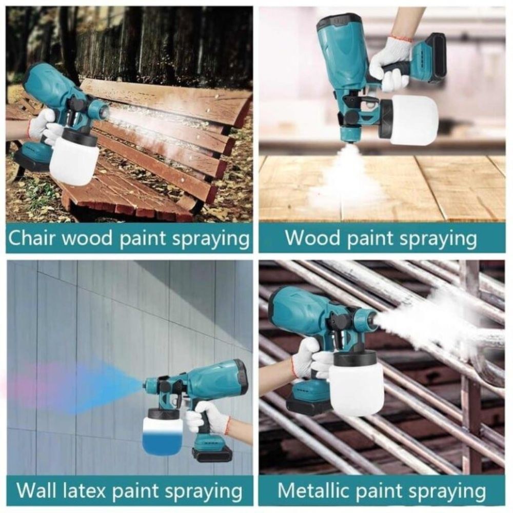 Επαναφορτιζόμενο Πιστόλι Βαφής Spray Gun – Ομοιόμορφη Κάλυψη | 800ml Δοχείο, 3 Ακροφύσια, 2 Μπαταρίες, Ρυθμιζόμενη Ροή, για Μάστορες & DIY Επαναφορτιζόμενο Πιστόλι Βαφής Spray Gun – Ομοιόμορφη Κάλυψη | 800ml Δοχείο, 3 Ακροφύσια, 2 Μπαταρίες, Ρυθμιζόμενη Ροή, για Μάστορες & DIY
