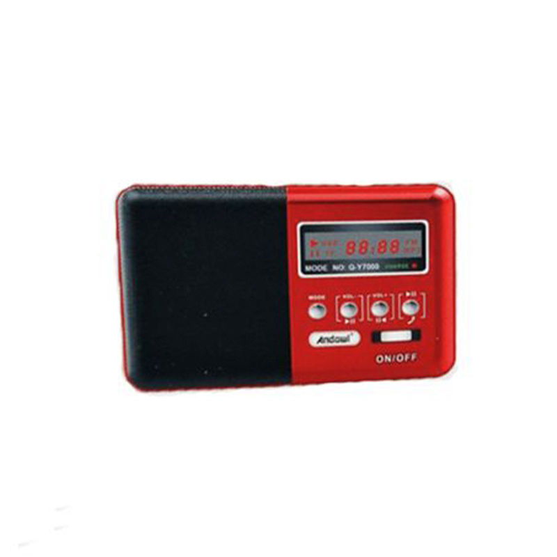 Επαναφορτιζόμενο Ραδιόφωνο Ασύρματο Φορητό Ηχείο Bluetooth USB Andowl Κόκκινο Επαναφορτιζόμενο Ραδιόφωνο Ασύρματο Φορητό Ηχείο Bluetooth USB Andowl Κόκκινο