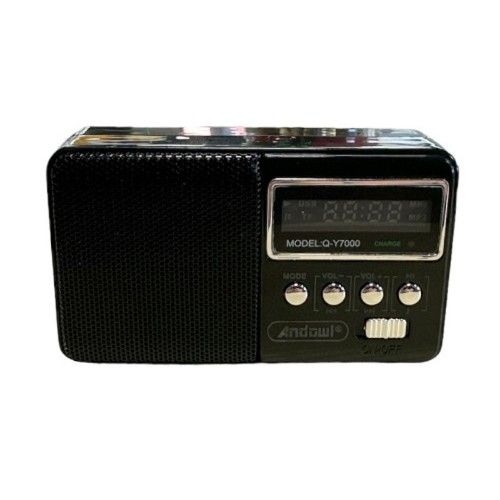 Επαναφορτιζόμενο Ραδιόφωνο Ασύρματο Φορητό Ηχείο Bluetooth USB Andowl Μαύρο Επαναφορτιζόμενο Ραδιόφωνο Ασύρματο Φορητό Ηχείο Bluetooth USB Andowl Μαύρο