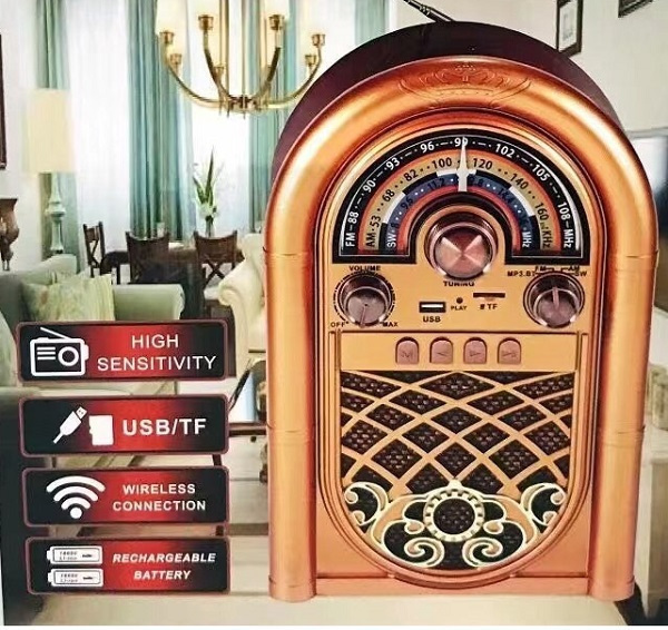 Επαναφορτιζόμενο Retro Ραδιόφωνο με USB Επαναφορτιζόμενο Retro Ραδιόφωνο με USB
