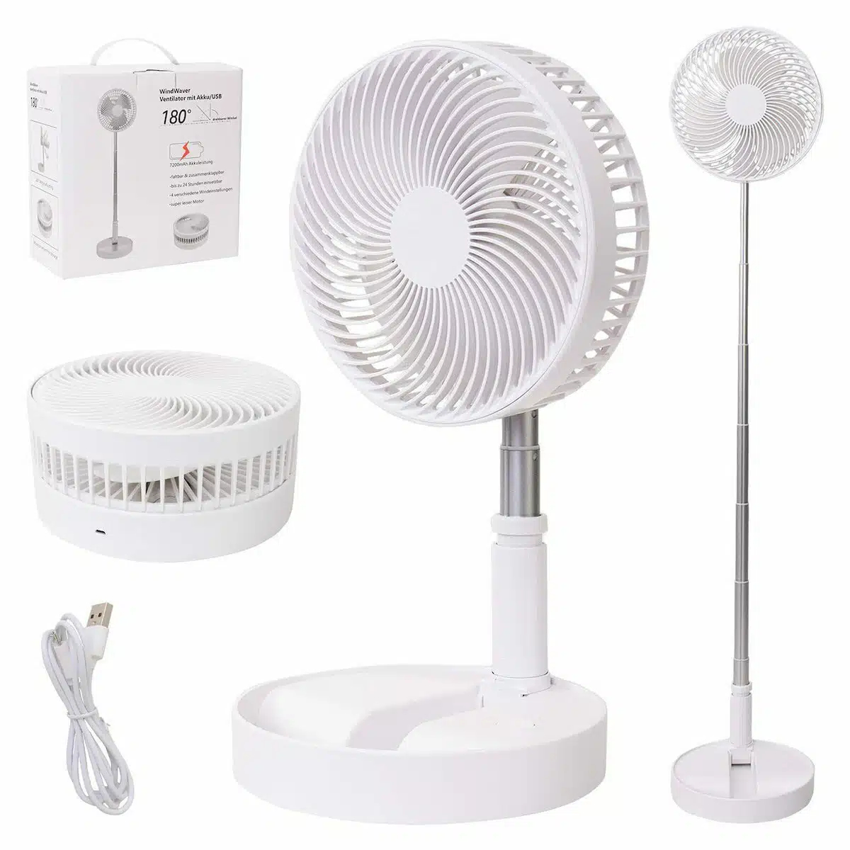 Επαναφορτιζόμενο USB Επιτραπέζιο Ανεμιστηράκι Αναδιπλούμενο με Επαναφορτιζόμενη Μπαταρία και Δυνατότητα Περιστροφής Επαναφορτιζόμενο USB Επιτραπέζιο Ανεμιστηράκι Αναδιπλούμενο με Επαναφορτιζόμενη Μπαταρία και Δυνατότητα Περιστροφής