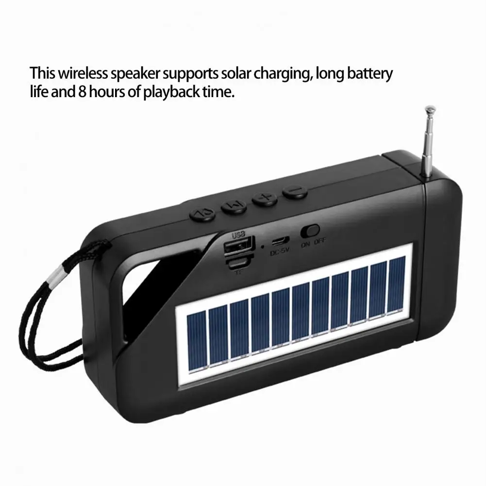 Επαναφορτιζόμενο USB Φορητό Ηχείο Bluetooth με Ηλιακό Πάνελ - AUX & FM Radio Επαναφορτιζόμενο USB Φορητό Ηχείο Bluetooth με Ηλιακό Πάνελ - AUX & FM Radio
