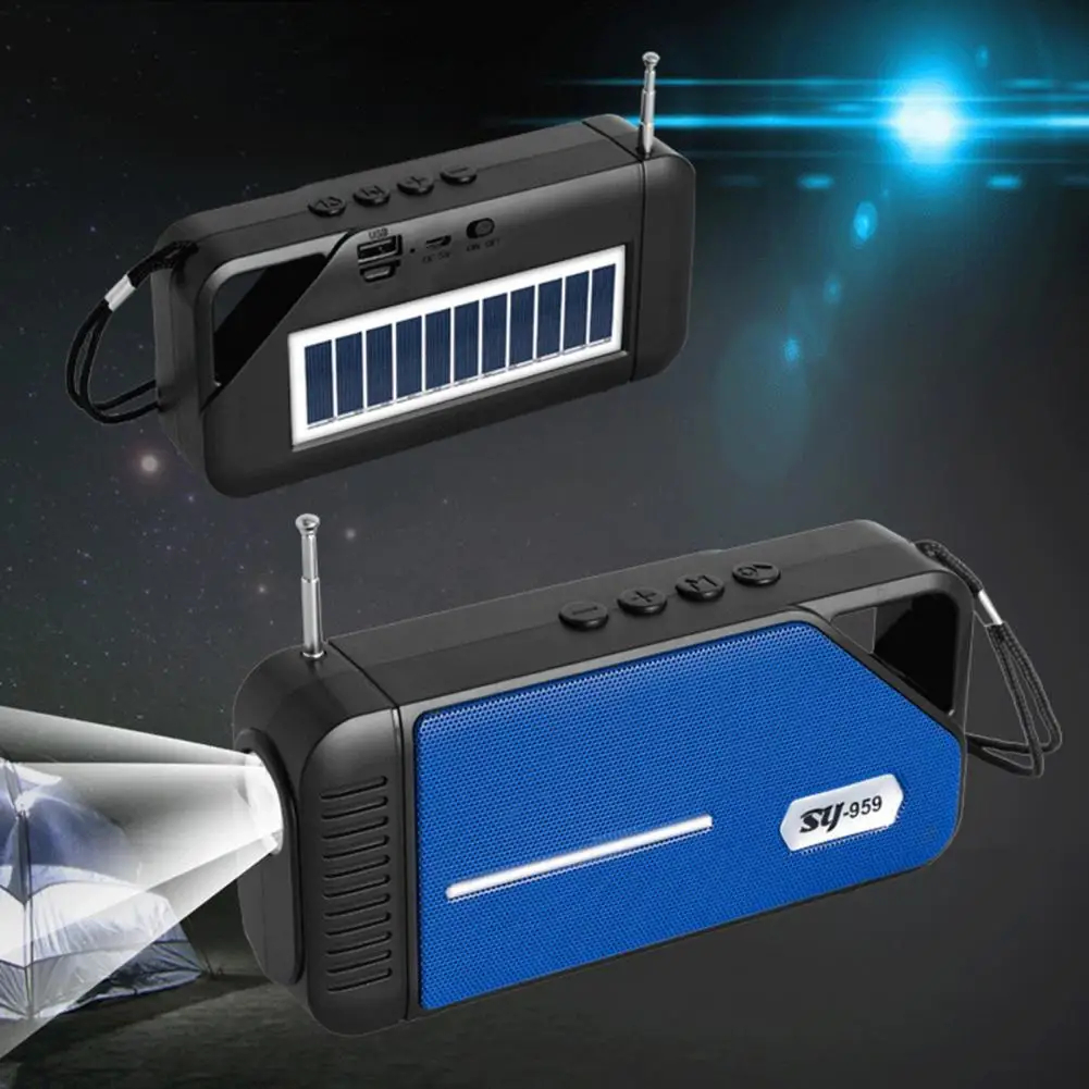 Επαναφορτιζόμενο USB Φορητό Ηχείο Bluetooth με Ηλιακό Πάνελ - AUX & FM Radio Επαναφορτιζόμενο USB Φορητό Ηχείο Bluetooth με Ηλιακό Πάνελ - AUX & FM Radio