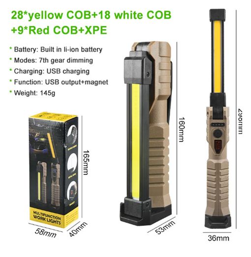 Επαναφορτιζόμενος Αδιάβροχος LED COB Φακός Ψυχρό θερμό Λευκό και Κόκκινο με 7 Λειτουργίες Φωτισμού με Γάντζο, Μαγνητική Βάση USB Type-C Powerbank Επαναφορτιζόμενος Αδιάβροχος LED COB Φακός Ψυχρό θερμό Λευκό και Κόκκινο με 7 Λειτουργίες Φωτισμού με Γάντζο, Μαγνητική Βάση USB Type-C Powerbank