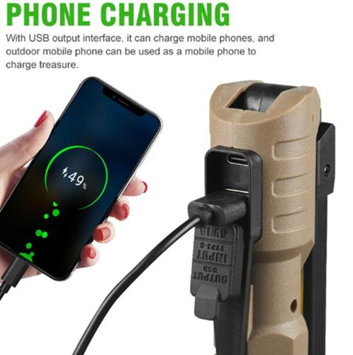 Επαναφορτιζόμενος Αδιάβροχος LED COB Φακός Ψυχρό θερμό Λευκό και Κόκκινο με 7 Λειτουργίες Φωτισμού με Γάντζο, Μαγνητική Βάση USB Type-C Powerbank Επαναφορτιζόμενος Αδιάβροχος LED COB Φακός Ψυχρό θερμό Λευκό και Κόκκινο με 7 Λειτουργίες Φωτισμού με Γάντζο, Μαγνητική Βάση USB Type-C Powerbank