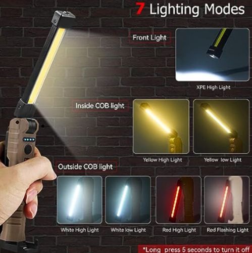 Επαναφορτιζόμενος Αδιάβροχος LED COB Φακός Ψυχρό θερμό Λευκό και Κόκκινο με 7 Λειτουργίες Φωτισμού με Γάντζο, Μαγνητική Βάση USB Type-C Powerbank Επαναφορτιζόμενος Αδιάβροχος LED COB Φακός Ψυχρό θερμό Λευκό και Κόκκινο με 7 Λειτουργίες Φωτισμού με Γάντζο, Μαγνητική Βάση USB Type-C Powerbank