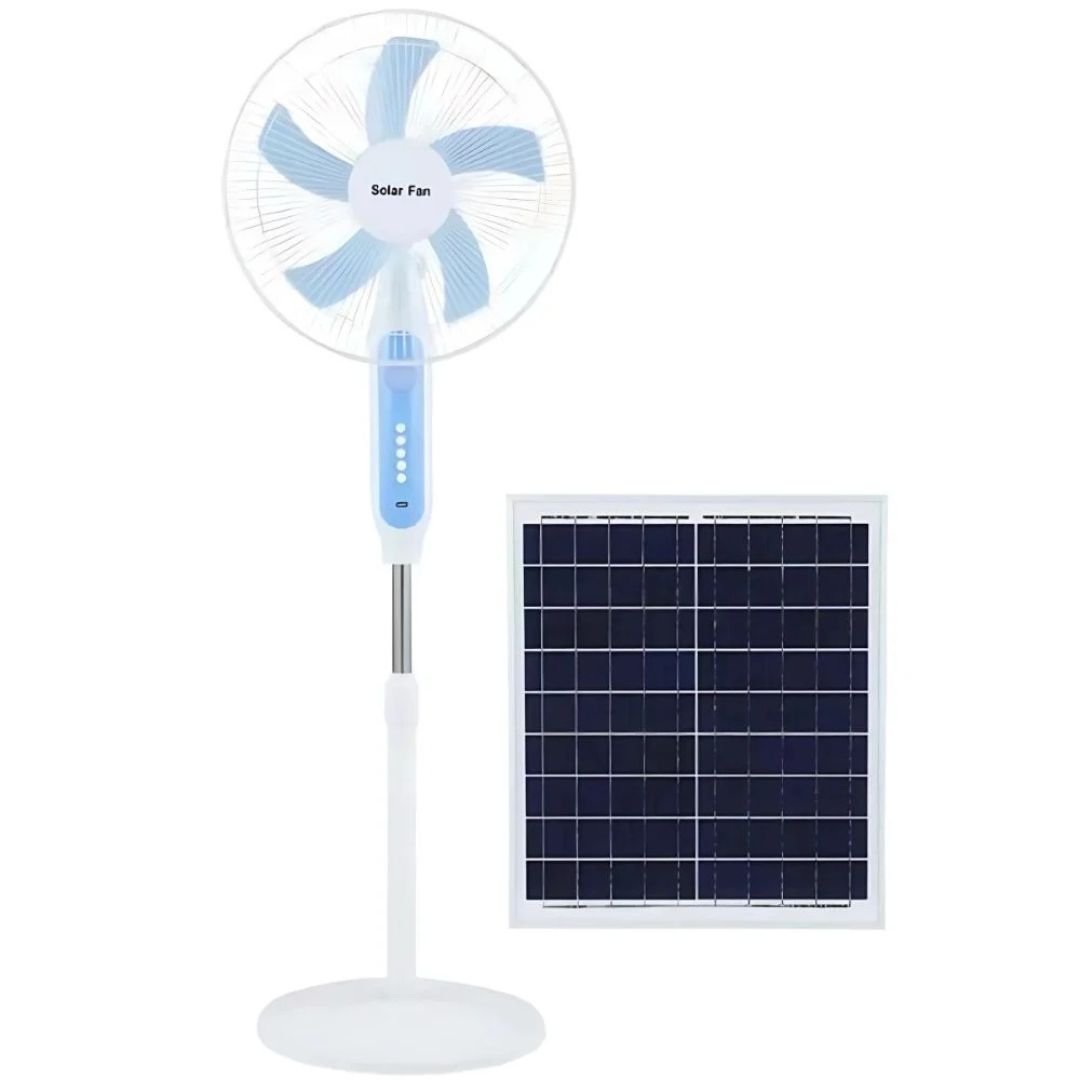 Επαναφορτιζόμενος Ανεμιστήρας Δαπέδου 16″ 3 Ταχυτήτων με Ηλιακό Πάνελ 25W Επαναφορτιζόμενος Ανεμιστήρας Δαπέδου 16″ 3 Ταχυτήτων με Ηλιακό Πάνελ 25W