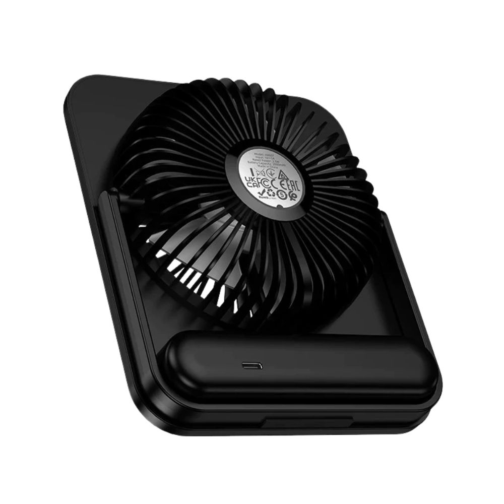 Επαναφορτιζόμενος Ανεμιστήρας Γραφείου Ultra Slim Αθόρυβος 2.5W με Οθόνη LED - HOCO Επαναφορτιζόμενος Ανεμιστήρας Γραφείου Ultra Slim Αθόρυβος 2.5W με Οθόνη LED - HOCO