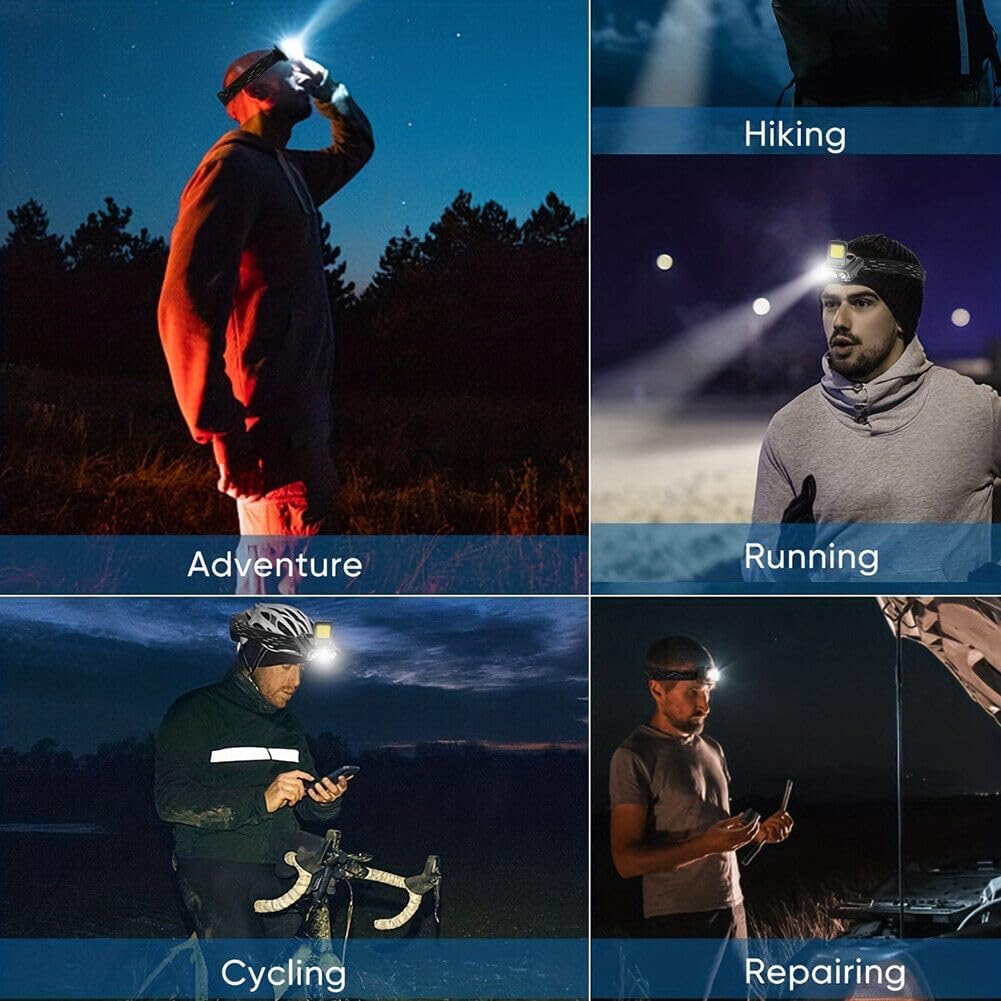 Επαναφορτιζόμενος COB LED Φακός Κεφαλής 5 σε 1 – Αδιάβροχος, με Ρυθμιζόμενο Λουράκι & USB φόρτιση Επαναφορτιζόμενος COB LED Φακός Κεφαλής 5 σε 1 – Αδιάβροχος, με Ρυθμιζόμενο Λουράκι & USB φόρτιση