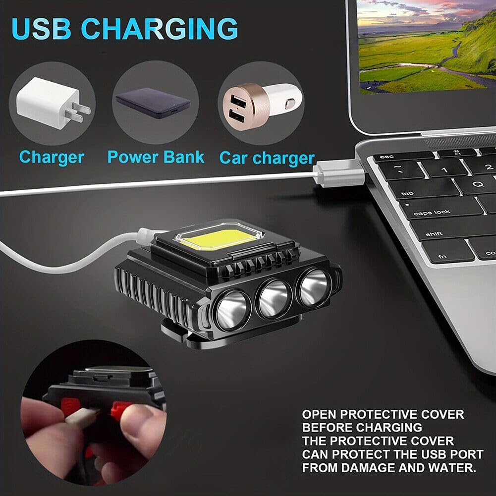Επαναφορτιζόμενος COB LED Φακός Κεφαλής 5 σε 1 – Αδιάβροχος, με Ρυθμιζόμενο Λουράκι & USB φόρτιση Επαναφορτιζόμενος COB LED Φακός Κεφαλής 5 σε 1 – Αδιάβροχος, με Ρυθμιζόμενο Λουράκι & USB φόρτιση