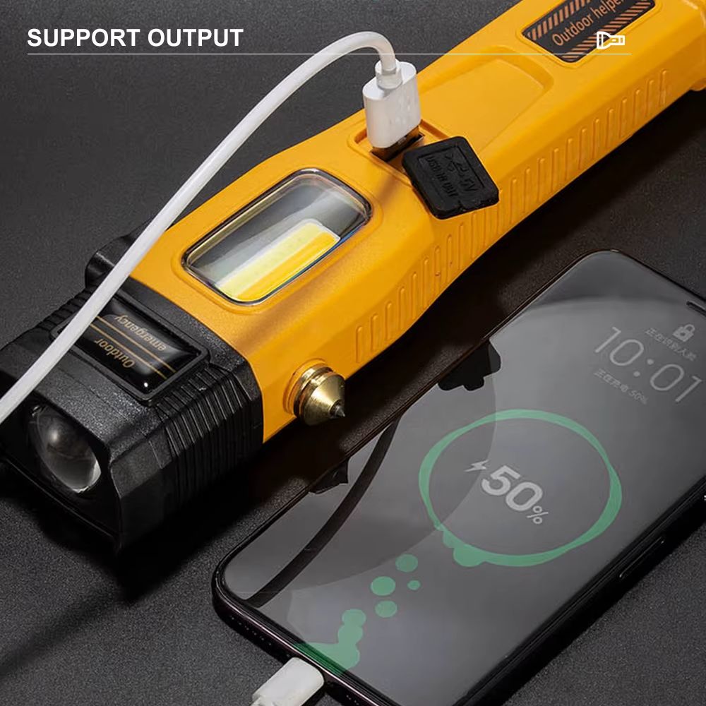 Επαναφορτιζόμενος Φακός Έκτακτης Ανάγκης LED με Power Bank και Πλευρικό Φωτισμό Επαναφορτιζόμενος Φακός Έκτακτης Ανάγκης LED με Power Bank και Πλευρικό Φωτισμό