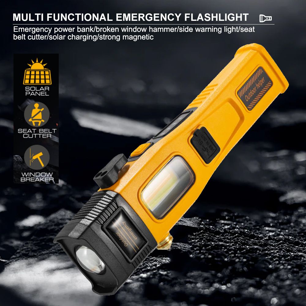 Επαναφορτιζόμενος Φακός Έκτακτης Ανάγκης LED με Power Bank και Πλευρικό Φωτισμό Επαναφορτιζόμενος Φακός Έκτακτης Ανάγκης LED με Power Bank και Πλευρικό Φωτισμό