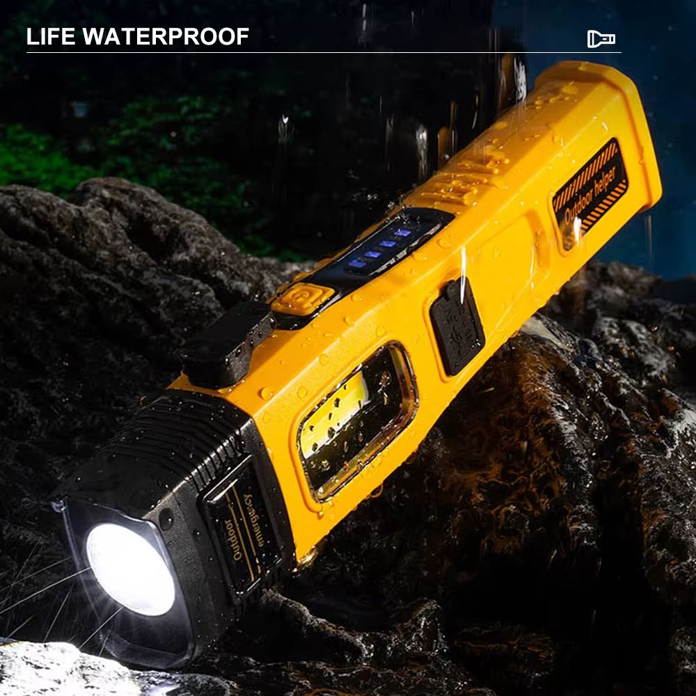 Επαναφορτιζόμενος Φακός Έκτακτης Ανάγκης LED με Power Bank και Πλευρικό Φωτισμό Επαναφορτιζόμενος Φακός Έκτακτης Ανάγκης LED με Power Bank και Πλευρικό Φωτισμό