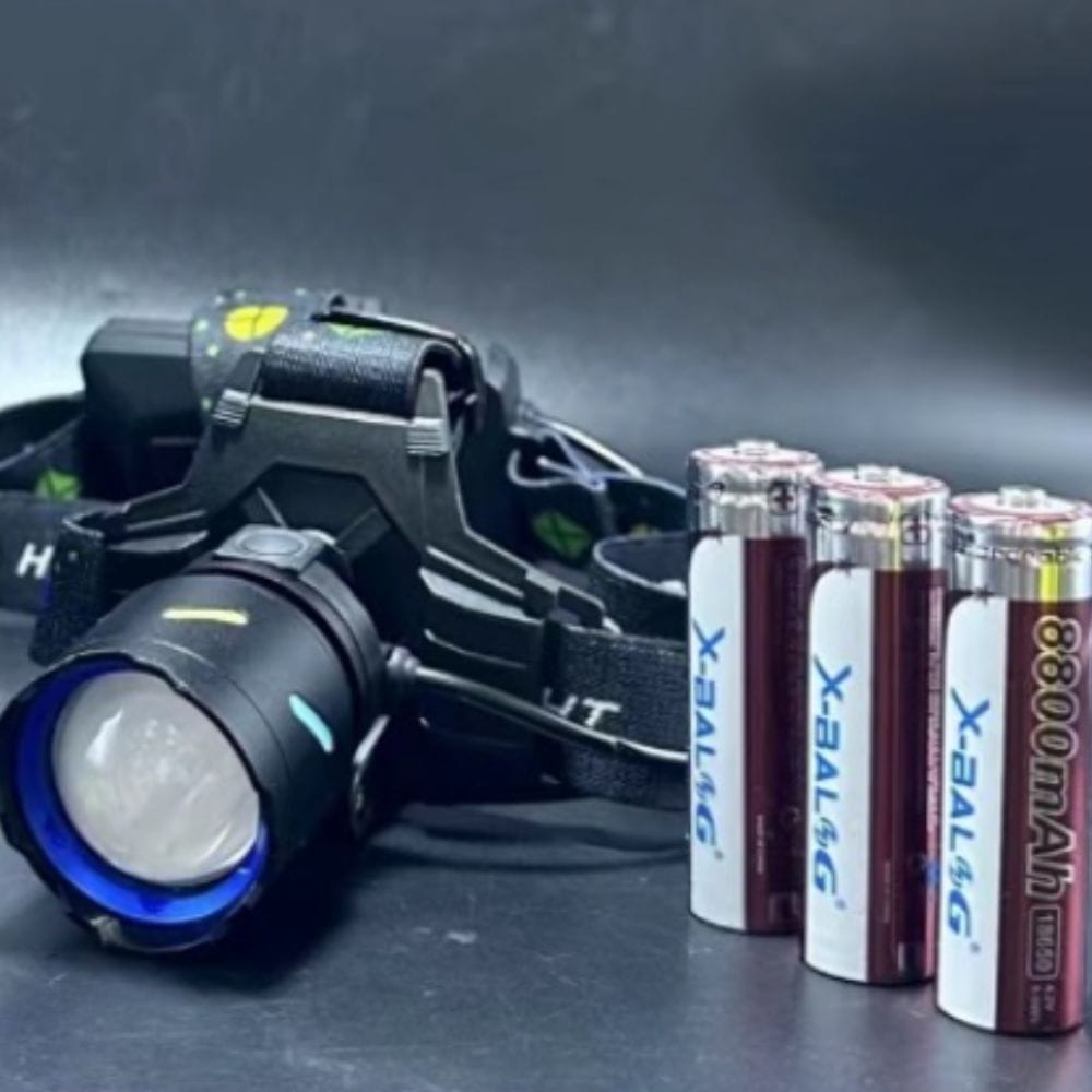 Επαναφορτιζόμενος Φακός Κεφαλής LED με Εμβέλεια έως 3000m και USB Φόρτιση X-Balog Επαναφορτιζόμενος Φακός Κεφαλής LED με Εμβέλεια έως 3000m και USB Φόρτιση X-Balog