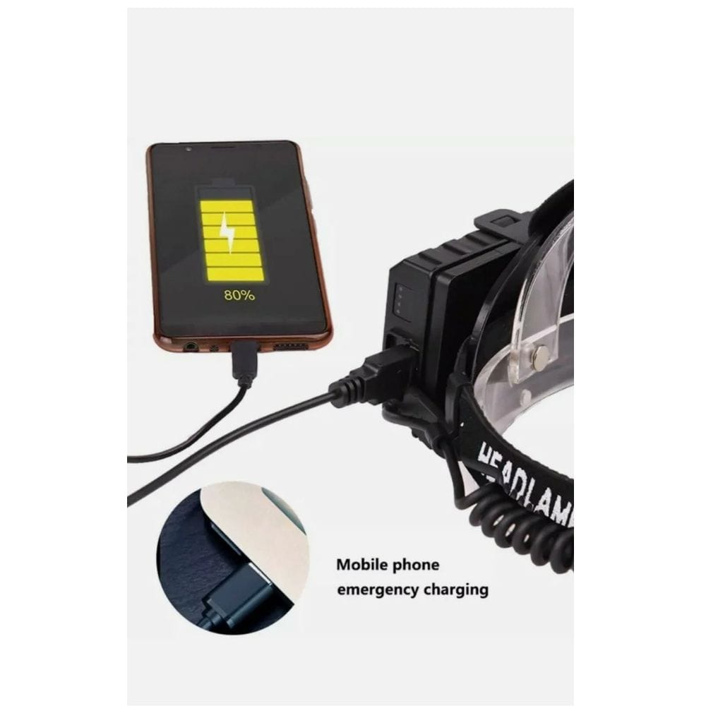 Επαναφορτιζόμενος Φακός Κεφαλής LED με Εμβέλεια έως 3000m και USB Φόρτιση X-Balog Επαναφορτιζόμενος Φακός Κεφαλής LED με Εμβέλεια έως 3000m και USB Φόρτιση X-Balog