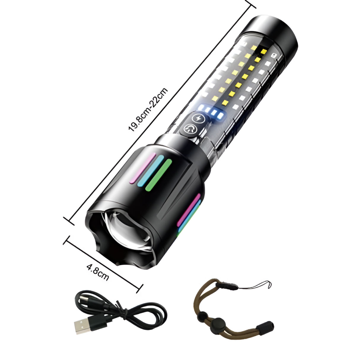 Επαναφορτιζόμενος Φακός Χειρός Αλουμινίου LED 3500lm με Λειτουργία Zoom και Ένδειξη Μπαταρίας ARRANGO AT60334 Επαναφορτιζόμενος Φακός Χειρός Αλουμινίου LED 3500lm με Λειτουργία Zoom και Ένδειξη Μπαταρίας ARRANGO AT60334