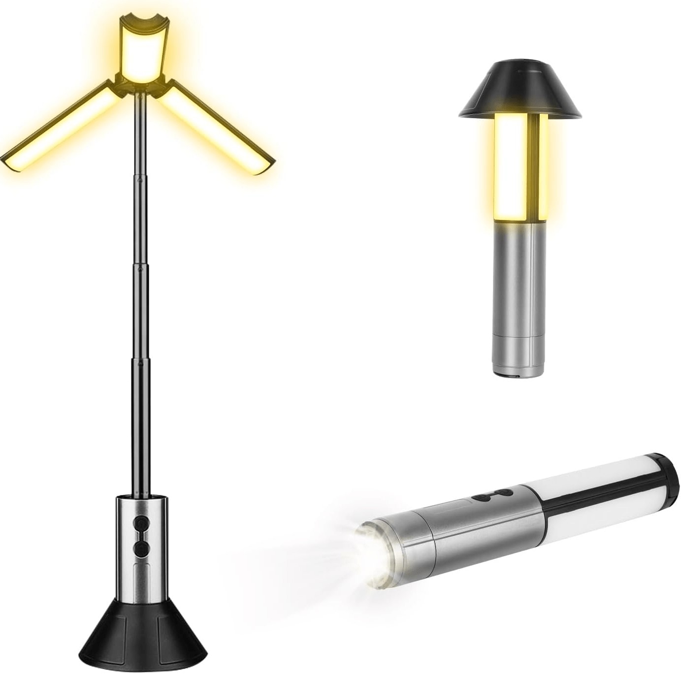 Επαναφορτιζόμενος Φορητός Τηλεσκοπικός Προβολέας LED 3 σε 1 Επαναφορτιζόμενος Φορητός Τηλεσκοπικός Προβολέας LED 3 σε 1