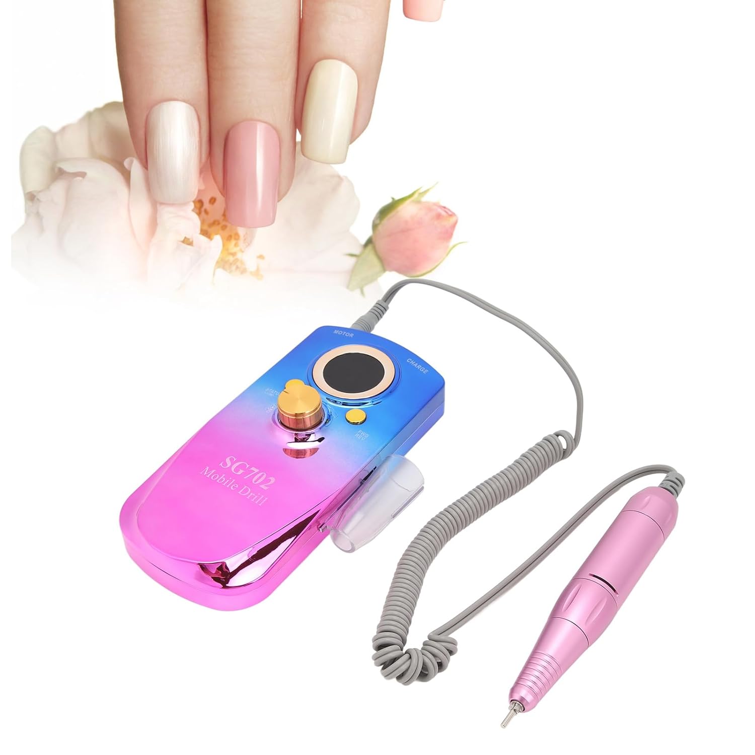 Επαναφορτιζόμενος Φορητός Τροχός Νυχιών 35000rpm Επαναφορτιζόμενος Φορητός Τροχός Νυχιών 35000rpm