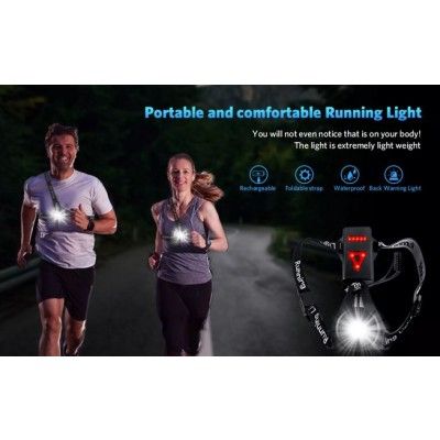 Επαναφορτιζόμενος LED Φακός Στήθους για Τρέξιμο 250Lm με 4 Λειτουργίες Φωτισμού Επαναφορτιζόμενος LED Φακός Στήθους για Τρέξιμο 250Lm με 4 Λειτουργίες Φωτισμού