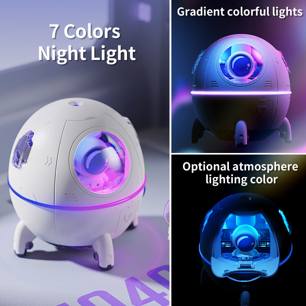 Επαναφορτιζόμενος Υγραντήρας Υπερήχων - Συσκευή Αρωματοθεραπείας & LED RGB Φωτάκι Νυκτός 220ml σε Σχήμα Διαστημικής Κάψουλας με Αστροναύτη Επαναφορτιζόμενος Υγραντήρας Υπερήχων - Συσκευή Αρωματοθεραπείας & LED RGB Φωτάκι Νυκτός 220ml σε Σχήμα Διαστημικής Κάψουλας με Αστροναύτη