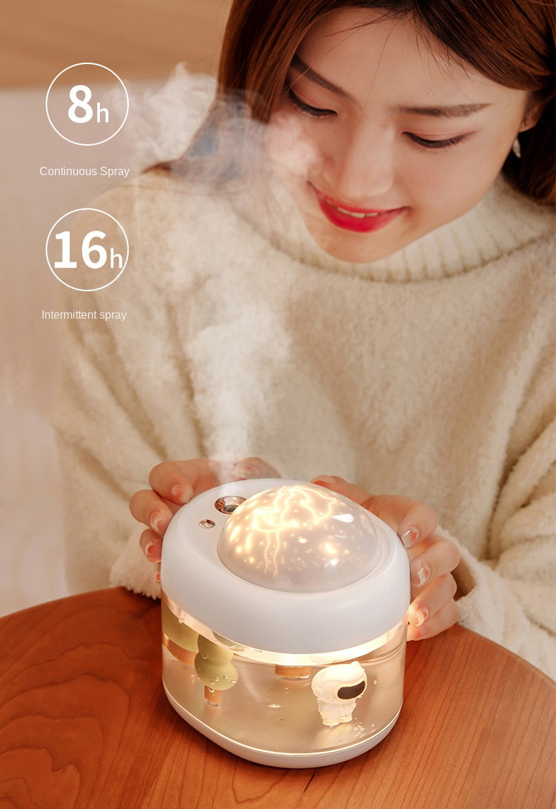 Επαναφορτιζόμενος Υγραντήρας Υπερήχων - Συσκευή Αρωματοθεραπείας με Περιστρεφόμενο Προτζέκτορα & Φωτάκι Νυκτός 500ml Επαναφορτιζόμενος Υγραντήρας Υπερήχων - Συσκευή Αρωματοθεραπείας με Περιστρεφόμενο Προτζέκτορα & Φωτάκι Νυκτός 500ml