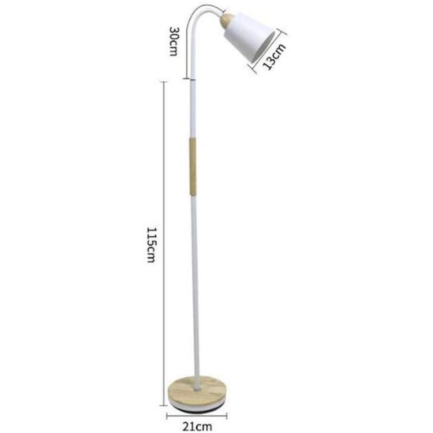 Επιδαπέδιο Φωτιστικό Εσωτερικού Χώρου Λευκό με Λεπτομέρειες με Εφέ Ξύλου – HomeTheory Επιδαπέδιο Φωτιστικό Εσωτερικού Χώρου Λευκό με Λεπτομέρειες με Εφέ Ξύλου – HomeTheory