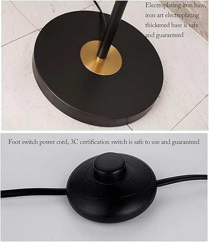 Επιδαπέδιο Φωτιστικό Μαύρο με Μαύρο Αμπαζούρ και Χρυσές Λεπτομέρειες – HomeTheory Επιδαπέδιο Φωτιστικό Μαύρο με Μαύρο Αμπαζούρ και Χρυσές Λεπτομέρειες – HomeTheory