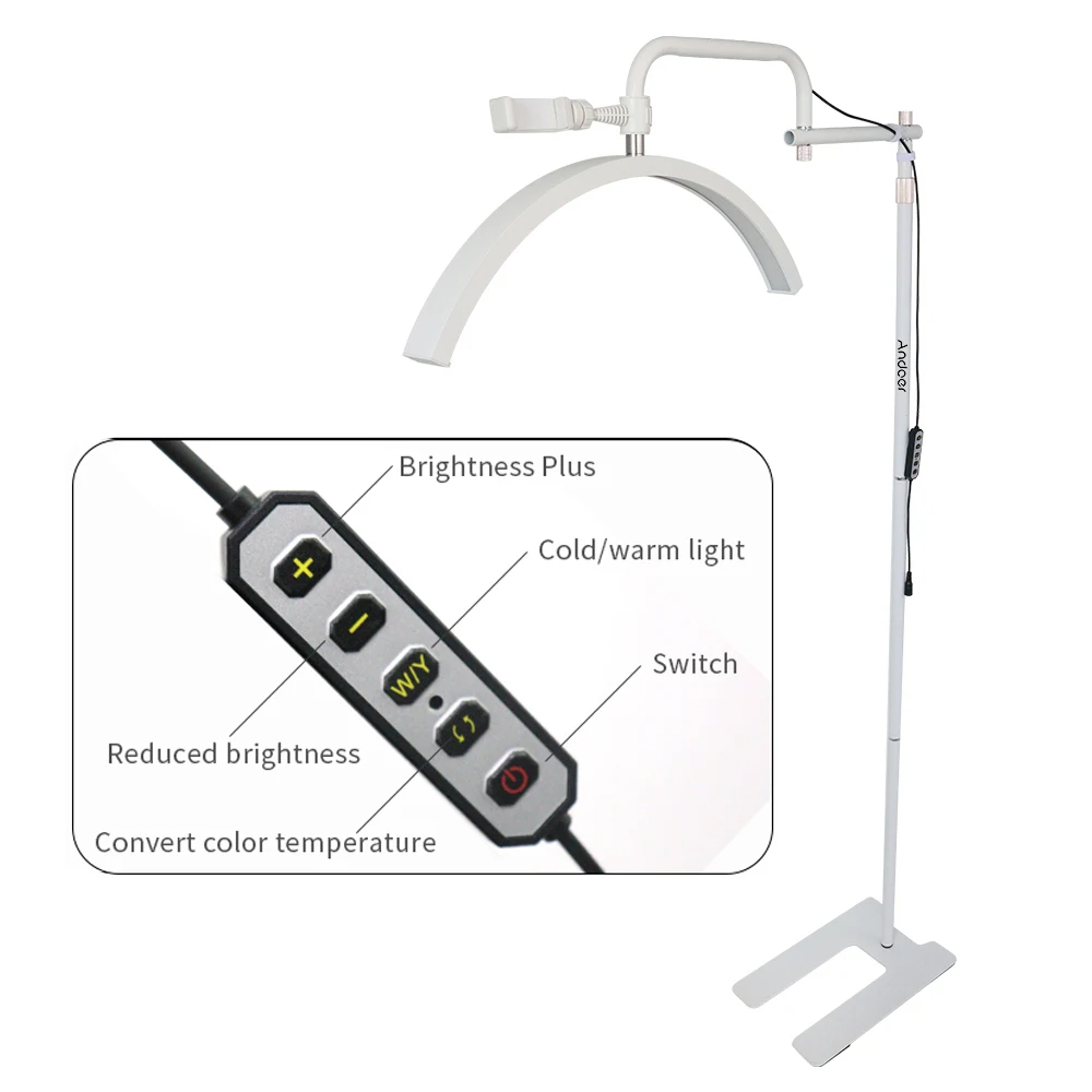 Επιδαπέδιο Κυρτό Φωτιστικό LED 36W με Ρυθμιζόμενο Ύψος, Περιστροφή 360°, Τηλεκοντρόλ & Βάση Στήριξης Κινητού – Ιδανικό για Αισθητικούς και Τεχνίτριες Νυχιών Επιδαπέδιο Κυρτό Φωτιστικό LED 36W με Ρυθμιζόμενο Ύψος, Περιστροφή 360°, Τηλεκοντρόλ & Βάση Στήριξης Κινητού – Ιδανικό για Αισθητικούς και Τεχνίτριες Νυχιών