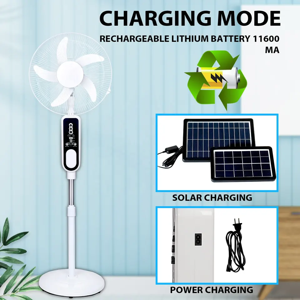 Επιδαπέδιος Ηλιακός Επαναφορτιζόμενος Αυτόνομος Φορητός Ανεμιστήρας 40cm 10W με 5 Ταχύτητες - USB Powerbank Έξοδο Φόρτισης, Τηλεχειριστήριο & Λάμπα LED Επιδαπέδιος Ηλιακός Επαναφορτιζόμενος Αυτόνομος Φορητός Ανεμιστήρας 40cm 10W με 5 Ταχύτητες - USB Powerbank Έξοδο Φόρτισης, Τηλεχειριστήριο & Λάμπα LED