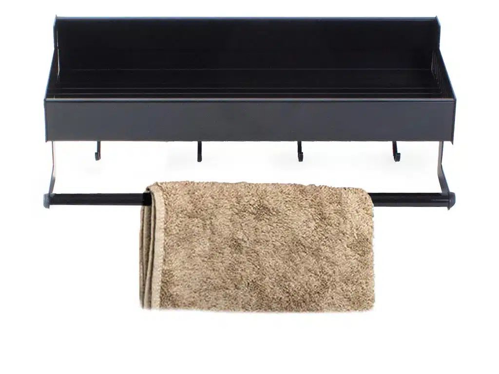 Επιτοίχια Ανοξείδωτη Ραφιέρα Κουζίνας με Γάντζους 30x13x11cm – Μαύρο Επιτοίχια Ανοξείδωτη Ραφιέρα Κουζίνας με Γάντζους 30x13x11cm – Μαύρο