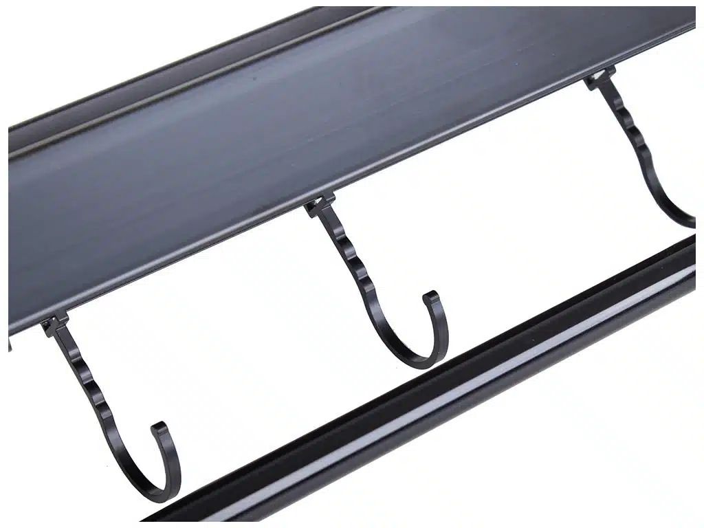 Επιτοίχια Ανοξείδωτη Ραφιέρα Κουζίνας με Γάντζους 30x13x11cm – Μαύρο Επιτοίχια Ανοξείδωτη Ραφιέρα Κουζίνας με Γάντζους 30x13x11cm – Μαύρο
