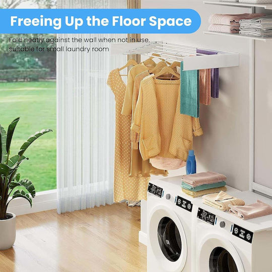 Επιτοίχια Πτυσσόμενη Απλώστρα Ρούχων 100cm Μεταλλική 5 Ράβδων Επιτοίχια Πτυσσόμενη Απλώστρα Ρούχων 100cm Μεταλλική 5 Ράβδων