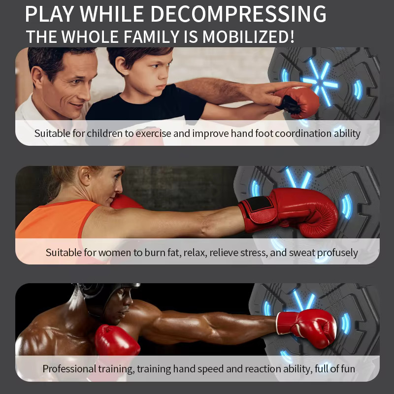 Επιτοίχια Συσκευή Προπόνησης Πυγμαχίας με Bluetooth και Μουσική Επιτοίχια Συσκευή Προπόνησης Πυγμαχίας με Bluetooth και Μουσική