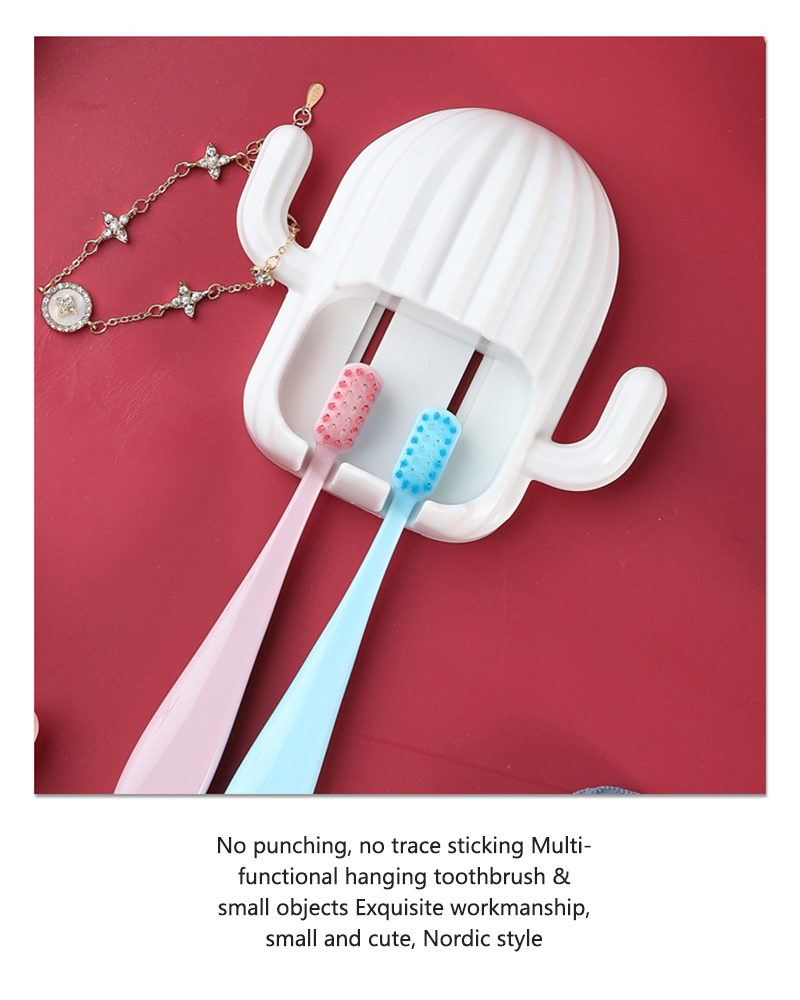 Επιτοίχια Βάση για Οδοντόβουρτσα σε Σχήμα Κάκτου 10 x 9 cm Επιτοίχια Βάση για Οδοντόβουρτσα σε Σχήμα Κάκτου 10 x 9 cm