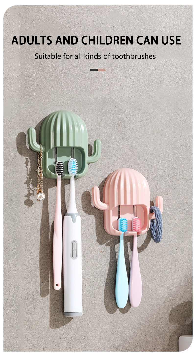 Επιτοίχια Βάση για Οδοντόβουρτσα σε Σχήμα Κάκτου 10 x 9 cm Επιτοίχια Βάση για Οδοντόβουρτσα σε Σχήμα Κάκτου 10 x 9 cm