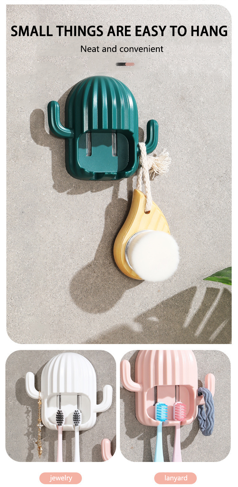 Επιτοίχια Βάση για Οδοντόβουρτσα σε Σχήμα Κάκτου 10 x 9 cm Επιτοίχια Βάση για Οδοντόβουρτσα σε Σχήμα Κάκτου 10 x 9 cm