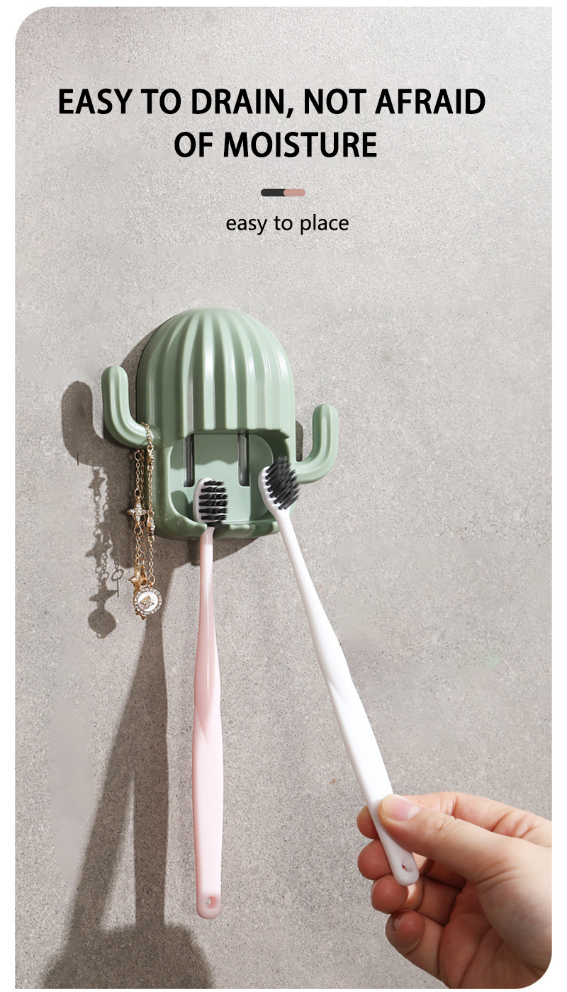 Επιτοίχια Βάση για Οδοντόβουρτσα σε Σχήμα Κάκτου 10 x 9 cm Επιτοίχια Βάση για Οδοντόβουρτσα σε Σχήμα Κάκτου 10 x 9 cm