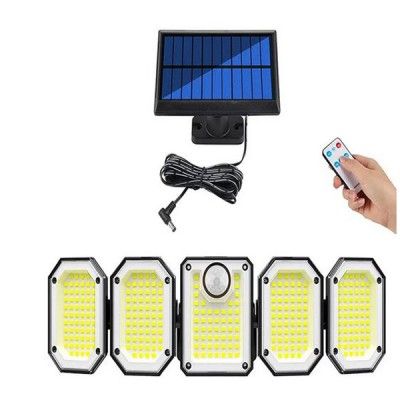 Επιτοίχιο Αδιάβροχο Ηλιακό Φωτιστικό 300LED 270º με Αισθητήρα Κίνησης IP65 Andowl - Μαύρο Επιτοίχιο Αδιάβροχο Ηλιακό Φωτιστικό 300LED 270º με Αισθητήρα Κίνησης IP65 Andowl - Μαύρο