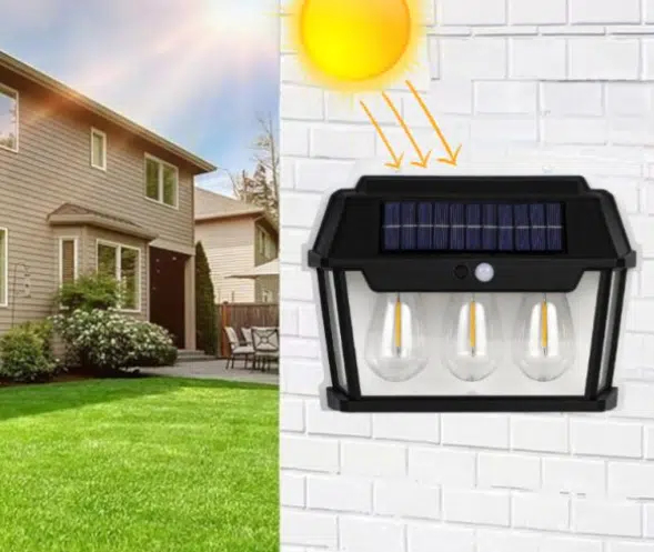 Επιτοίχιο Αδιάβροχο Ηλιακό Φωτιστικό LED 3W με Φωτοκύτταρο Επιτοίχιο Αδιάβροχο Ηλιακό Φωτιστικό LED 3W με Φωτοκύτταρο