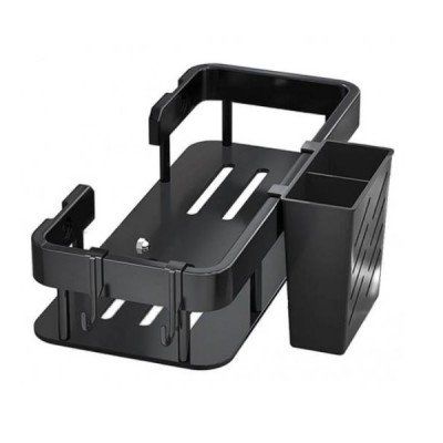 Επιτοίχιο Αυτοκόλλητο Μεταλλικό Ραφάκι Μπάνιου - Κουζίνας Μαύρο 30x12.5x5.5εκ. Επιτοίχιο Αυτοκόλλητο Μεταλλικό Ραφάκι Μπάνιου - Κουζίνας Μαύρο 30x12.5x5.5εκ.