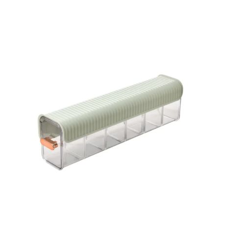 Επιτοίχιο Διαφανές Κουτί Aποθήκευσης 6 θέσεων Οργάνωσης Μπάνιου Κουζίνας σε Ανοιχτό Πράσινο Χρώμα Επιτοίχιο Διαφανές Κουτί Aποθήκευσης 6 θέσεων Οργάνωσης Μπάνιου Κουζίνας σε Ανοιχτό Πράσινο Χρώμα