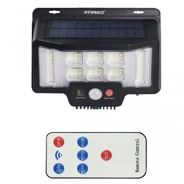 Επιτοίχιο Ηλιακό Φωτιστικό με Ανιχνευτή Κίνησης, Ανιχνευτή Φωτός και Πάνελ Επιτοίχιο Ηλιακό Φωτιστικό με Ανιχνευτή Κίνησης, Ανιχνευτή Φωτός και Πάνελ