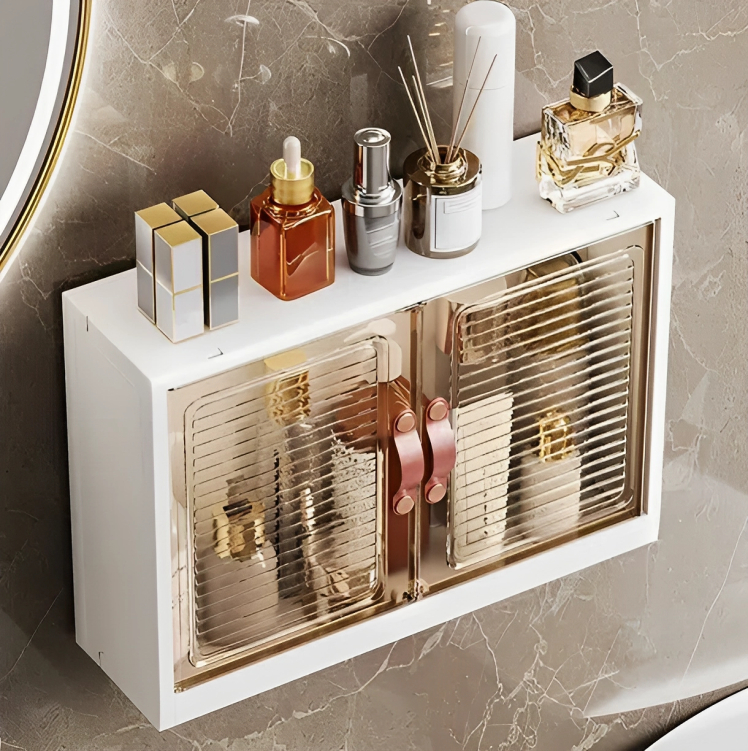 Επιτοίχιο Ντουλάπι Αποθήκευσης Μπάνιου με Μαγνητικό Κλείσιμο και 5 Γατζάκια - 45 x 32 x 13 cm Επιτοίχιο Ντουλάπι Αποθήκευσης Μπάνιου με Μαγνητικό Κλείσιμο και 5 Γατζάκια - 45 x 32 x 13 cm