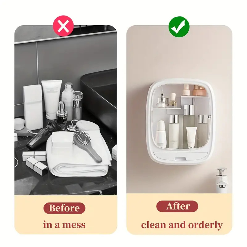 Επιτοίχιο Ντουλάπι Οργάνωσης με Ράφια & Συρτάρι Αποθήκευσης Επιτοίχιο Ντουλάπι Οργάνωσης με Ράφια & Συρτάρι Αποθήκευσης