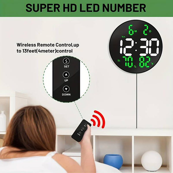 Επιτοίχιο Ψηφιακό Ρολόι LED 26χ3.5cm με Τηλεχειριστήριο Επιτοίχιο Ψηφιακό Ρολόι LED 26χ3.5cm με Τηλεχειριστήριο