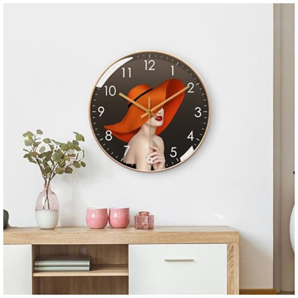Επιτοίχιο Στρογγυλό Ρολόι με Λεπτοδείκτες- Σχέδιο Γυναίκα με Καπέλο 30cm Επιτοίχιο Στρογγυλό Ρολόι με Λεπτοδείκτες- Σχέδιο Γυναίκα με Καπέλο 30cm