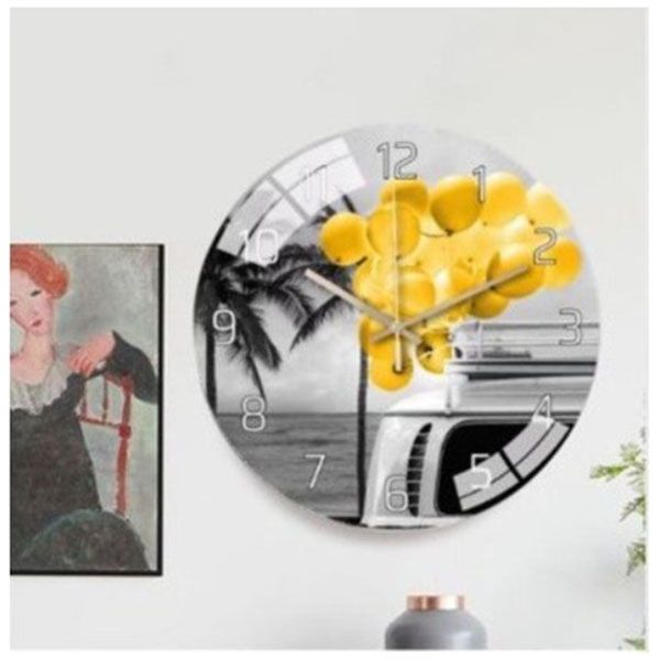 Επιτοίχιο Στρογγυλό Ρολόι με Λεπτοδείκτες- Σχέδιο Κίτρινα Μπαλόνια 30cm Επιτοίχιο Στρογγυλό Ρολόι με Λεπτοδείκτες- Σχέδιο Κίτρινα Μπαλόνια 30cm