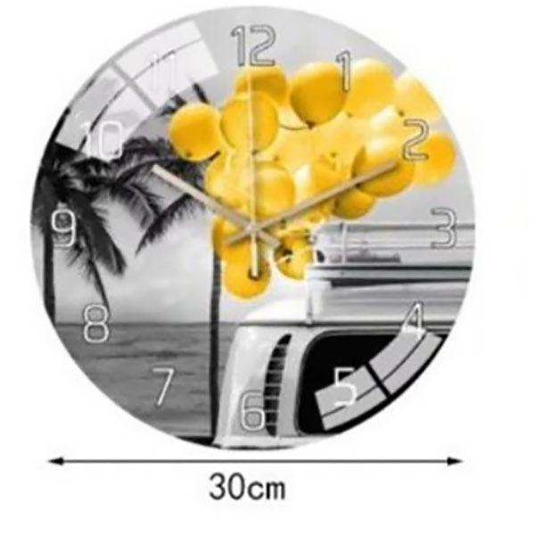 Επιτοίχιο Στρογγυλό Ρολόι με Λεπτοδείκτες- Σχέδιο Κίτρινα Μπαλόνια 30cm Επιτοίχιο Στρογγυλό Ρολόι με Λεπτοδείκτες- Σχέδιο Κίτρινα Μπαλόνια 30cm