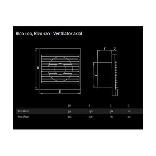 Επιτοίχιος Εξαεριστήρας 150mm 15W - Απομάκρυνση Θερμότητας και Υγρασίας Επιτοίχιος Εξαεριστήρας 150mm 15W - Απομάκρυνση Θερμότητας και Υγρασίας