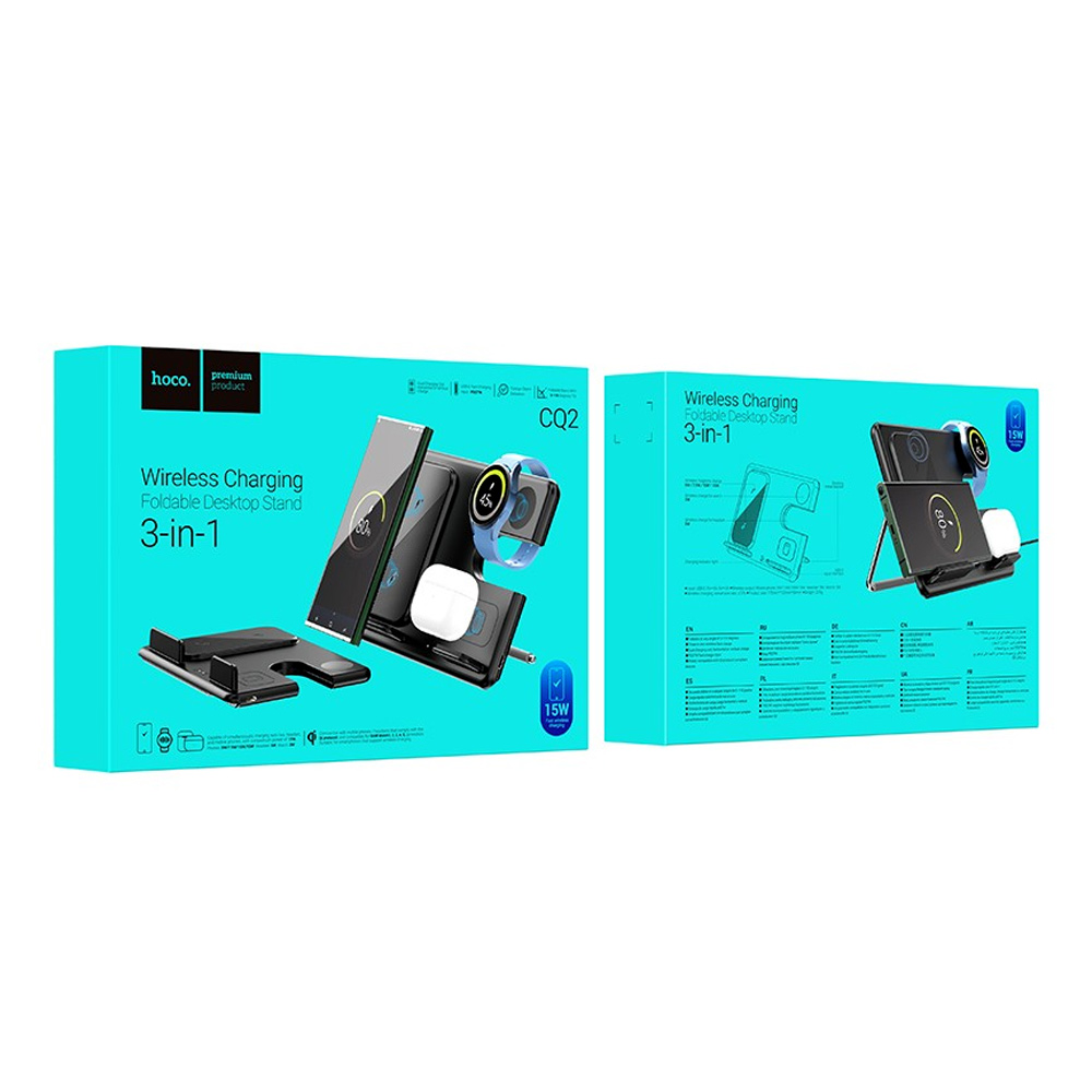 Επιτραπέζια Αναδιπλούμενη Βάση Φόρτισης 3 σε 1 3A 15W με Κάθετη Φόρτιση 3 Συσκευών και Ρυθμιζόμενο Βραχίωνα Hoco Μαύρη Επιτραπέζια Αναδιπλούμενη Βάση Φόρτισης 3 σε 1 3A 15W με Κάθετη Φόρτιση 3 Συσκευών και Ρυθμιζόμενο Βραχίωνα Hoco Μαύρη